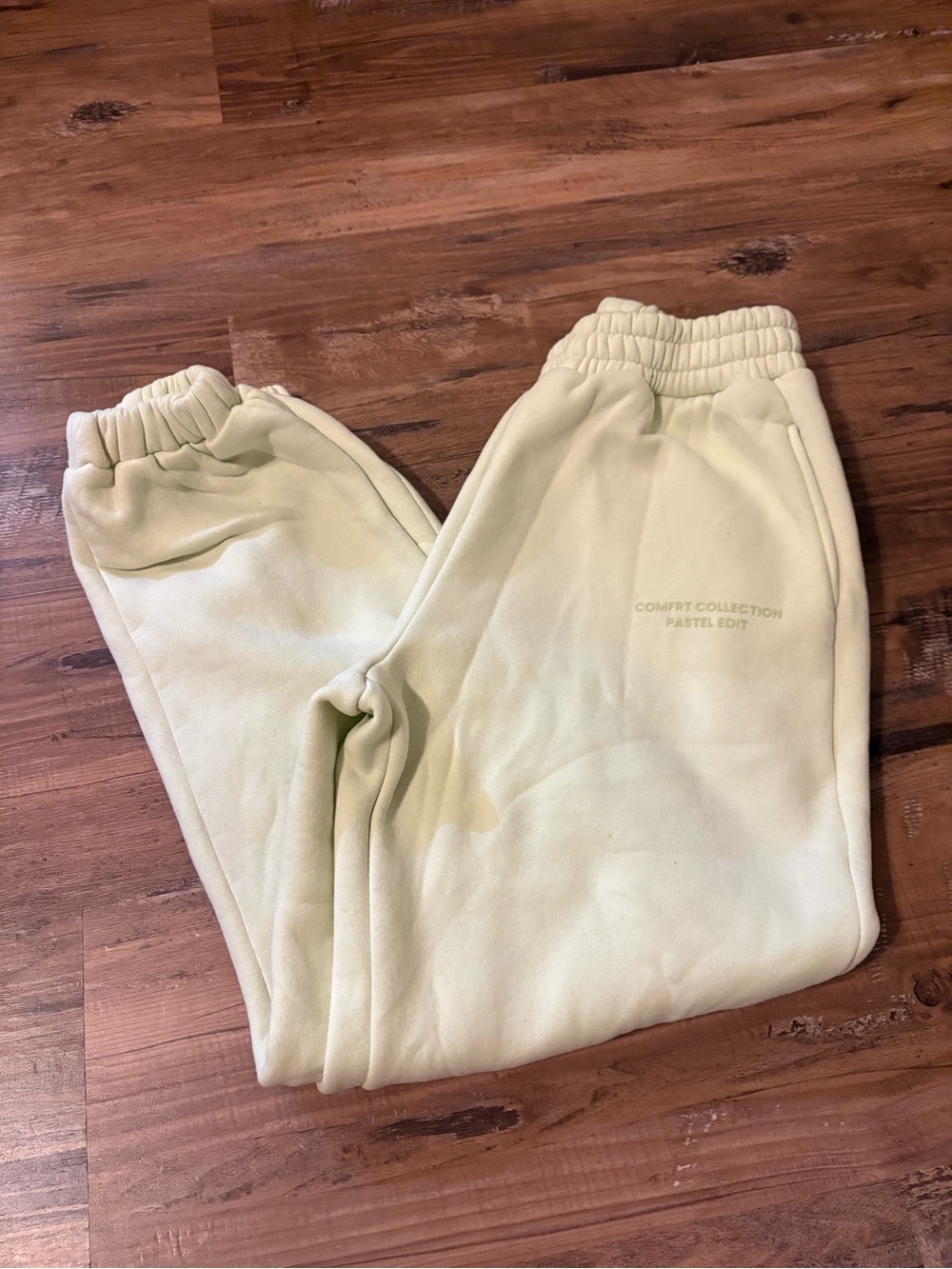 Comfrt Pastel Edit Cream Joggers for Women
